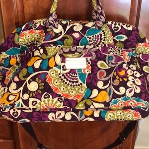 Vera Bradley Plum Crazy - large Deluxe Weekender